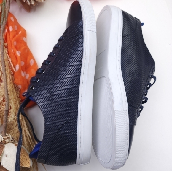 English Laundry Navy Leather Men's Loafer Sneakers Sz 9.5 - Picture 13 of 15